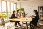 NR-1 em condomínios: síndico reunido com a equipe discutindo saúde mental no trabalho